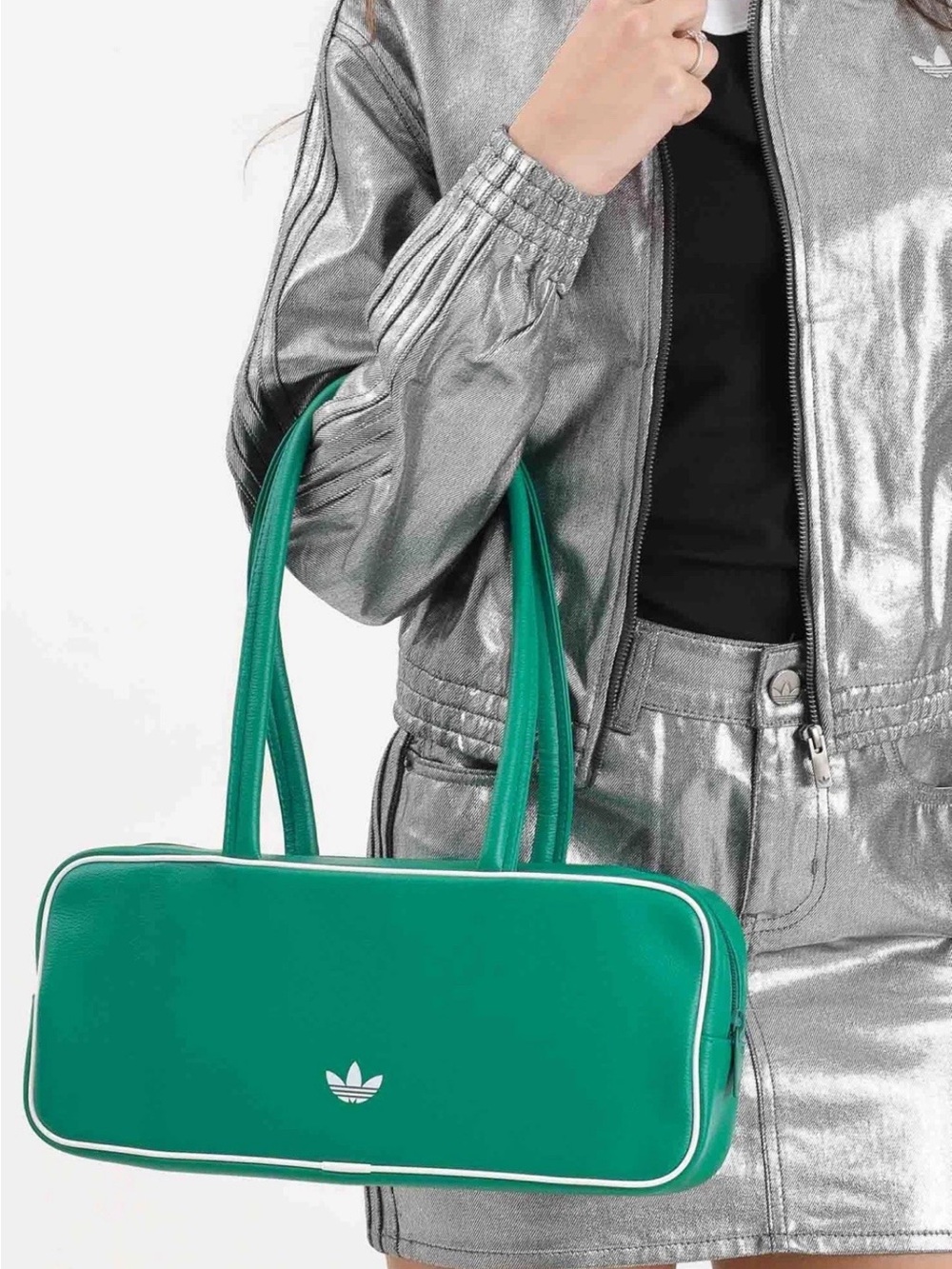 adidas Green Shoulder Bag with White Piping - Picture 5 of 5